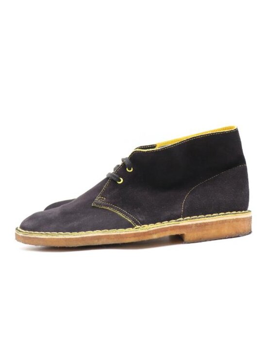 Clarks Originals Desert Black Yellow Suede Oxford Men\'s Size 12 Boots Crepe Sole main image 4